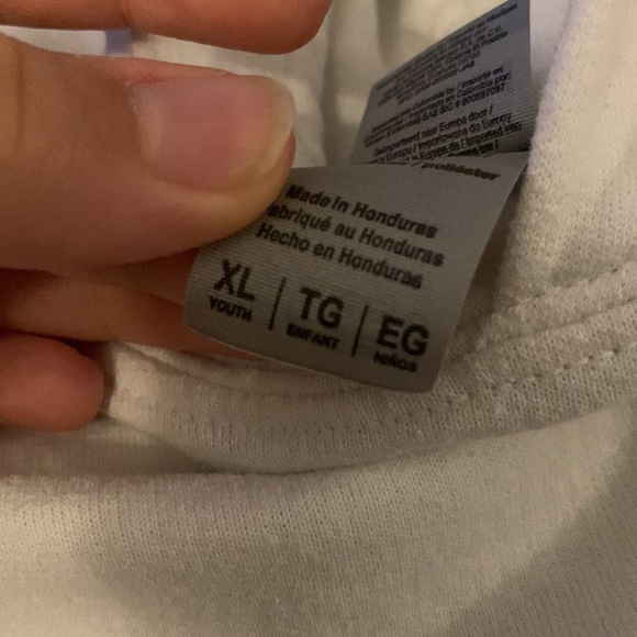 *lightly worn* pastel yellow and pink tie die on white hoodie - Picture 3 of 4